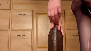 Fucking my ass with Mr Hankey XXL Atlas, Godzilla and my black bombshell