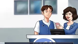 Summertime Saga V0.20 - Pt.223 - Asian Babe Gives Head at Her Workplace