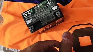 Test of applying battery acid straight on the young boy's dick.