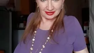 Huge Boobs GILF Maria's Colorful Quick-Change: A Dancing and Tits Bouncing Delight