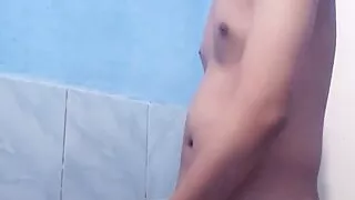 I masturbated in the bathroom alone while lying down