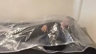 Jun 20 2024 - VacPacked in my long metallic black puffa jacket with leather and hiviz