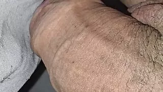 Step mom close up handjob step son thick cock in bed