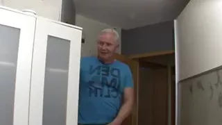 German wet housewives cunt with sagging tits gets banged hard by horny husband