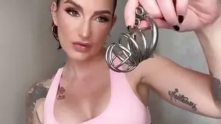 Just to ensure that little beta dick doesn't even get close to pussy, its time to lock you up.