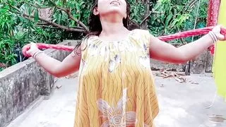 Stepmom and stepson share a bed in a hotel room