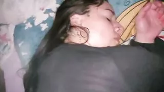 She wakes up with her dick inside and screams like crazy as she hands me her tail