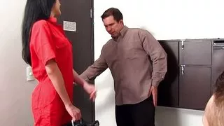 Sexy Tranny Mariana Lins Seduces Two Men into a Hot Threesome