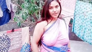 In front of Babuji, the stepson fucked his two wives fiercely