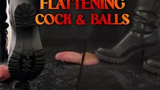 Secretary Flattening Cock and Balls, Plexiglass and Black Heels  - TamyStarly - Trample, Crushing, Crush, Bootjob, Ballbusting
