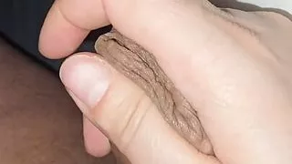 Step mom grabs step son big balls and handjob his dick in erection