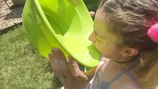 Outdoor Squirting & Drinking Daddy's Piss (Squirting Starts at 9:10 & Piss Drinking at 13:00) - Homemade Amateur Unedited OC