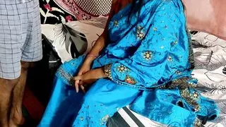 Horny malkin got fucked with servant Ramu desi hindi village sex