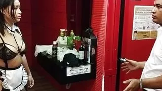 A motel customer has sex with his maid