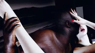 3D hot Asian milf cheating with two big cock