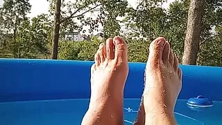 Trying to get some sun on my feet and legs