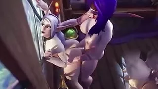 night-elf blood-elf futas 3d-hentai-futanari ule64-futa