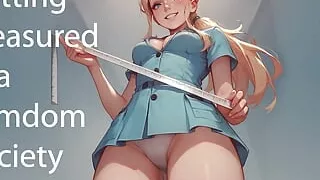 Getting measured in the femdom society (audio story) (Chastity)