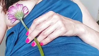 My flower fits perfectly into my flower,  panties, hairy pussy , naughty milf