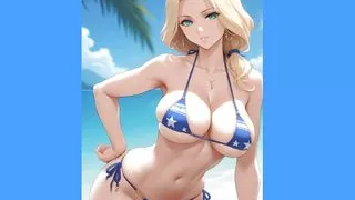 Cartoon Pics - Blonde in Bikini looking sexy