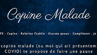 [French Audio Porn] Your girlfriend is too sick to fuck but she can still jerk you off