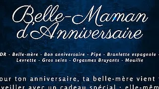 [French audio porn] Stepmom has a very special gift for your birthday