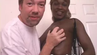 Dark Night Black Chick Flap Jack Tits Fucked For White Condom Sperm!