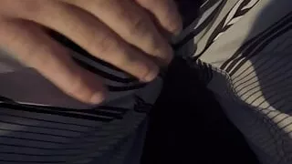 Nymph who loves to stroke his own cock