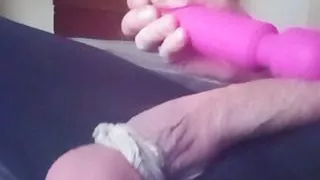 Mellissa teases her sexy little clit with her new vibrator