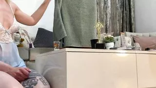 The Cum Contest Two Girls Hot CFNM Dice Challenge with Precum Weighing Try not to Cum Style Stroking and Instructions