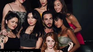 ADULT TIME - Horny Sex Addicts Ambush Therapist For Wild Reverse Gangbang!