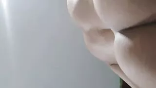 moving my ass in closeup (I show my tight hole and my cute ass)