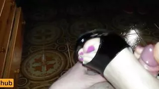 Cumming on Perfect Feet and High Heel Open Toes - Shoejob - Footjob - Toejob and Cum