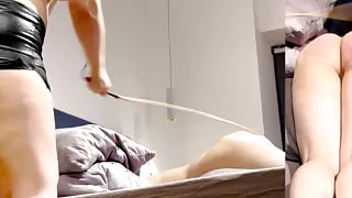 Femdom serious caning