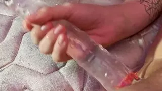 Analed roughly with clear toy