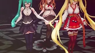 Mmd R-18 Anime Girls Sexy Dancing Clip 331