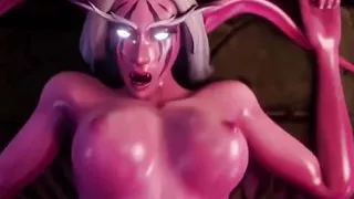 Dark Elf Gets Pounded by an Orc