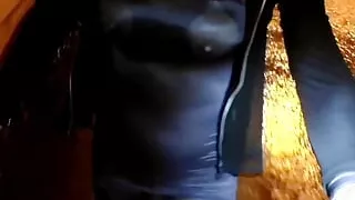 シースルーワンピースの夜の散歩6 Night walk in see-through dress6