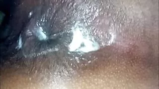 open ass flashing and releasing cum, naughty wife opens her ass until it looks like a rose