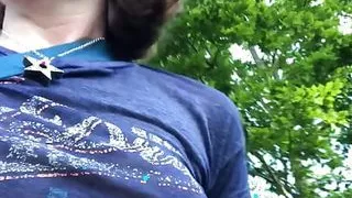 I'm definitely going to hell for this! Ya know, playing with my awesome boobs and natural hairy pussy in a churchyard!