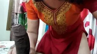 Stepsister milks cock with Mouth