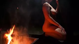 Stripping Naked and Sucking Cock in Public Forest