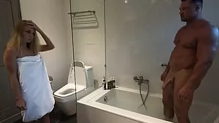 The stepmother was shocked by what she saw in the bathroom