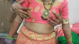 Desi wife aniversary hot big ass slapped husband hot romance sucking tight pussy in lehnga Indian beauty with ruhi