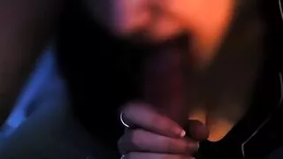 Teen sucks a big and swallows it all