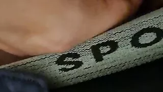 Jerking off in a public restroom