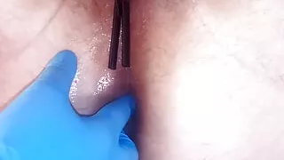 Preparing for fisting. Lesson two. A large toy enters the anus much easier than before