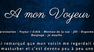 French Audio Porn   I love it when my voyeur watches me masturbate