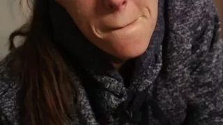 Mouth-full of cum for brunette