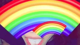 Big Black Cock Huge Cumshot in Beautiful Sissy Mouth